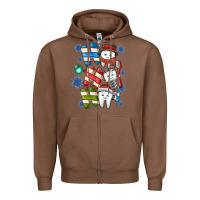 Chestnut ho ho ho teeth Zipper Hoodie - CowhideDigitalArt