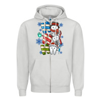 Dove Grey ho ho ho teeth Zipper Hoodie - CowhideDigitalArt