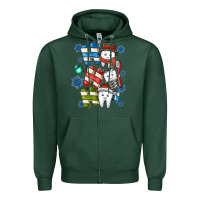 Sports Green ho ho ho teeth Zipper Hoodie - CowhideDigitalArt