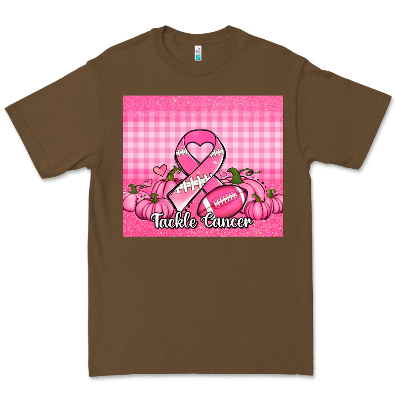 Tackle Cancer Pumpkins Football And Ribbon Premium Tee by Jasminsmagicworld | Teevron