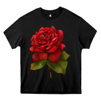 Black Oklahoma Rose Illustrations Heavy Core Tee - LillyAllenDesigns