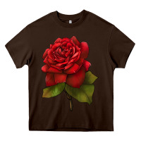 Chocolate Brown Oklahoma Rose Illustrations Heavy Core Tee - LillyAllenDesigns