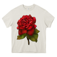 Cream Oklahoma Rose Illustrations Heavy Core Tee - LillyAllenDesigns