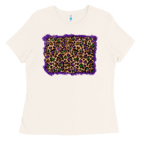 Mardi Gras Leopard Background Ladies Tee | Teevron