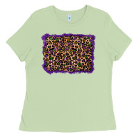 Matcha mardi gras leopard background Ladies Tee - RanaPortraitStore
