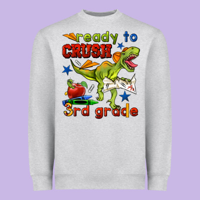 Ready To Crush 3rd Grade Heavyweight Sweatshirt Designed By Bundleandbundleshop