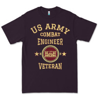 Plum US Army Combat Engineer Combat Engineer Veteran Gift Premium Tee - minhPixels