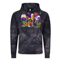 Mardi Gras Wine Glasses Cowgirl Vintage Hoodie | Teevron