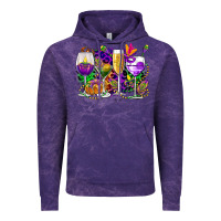 Cloud Purple mardi gras wine glasses cowgirl Vintage Hoodie - CowGirlArtShop