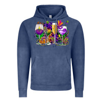 Vintage Denim mardi gras wine glasses cowgirl Vintage Hoodie - CowGirlArtShop
