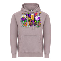 Vintage Zinc mardi gras wine glasses cowgirl Vintage Hoodie - CowGirlArtShop