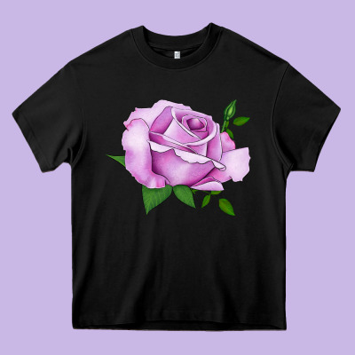 Life's Little Pleasures Rose Heavy Core Tee Designed By Lillyallendesigns