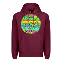 Burgundy hispanic heritage month round earrings 3 Premium Hoodie - BundleAndBundleShop