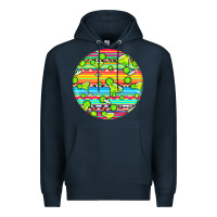 Navy hispanic heritage month round earrings 3 Premium Hoodie - BundleAndBundleShop