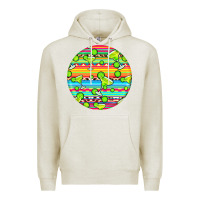 Oatmeal Heather hispanic heritage month round earrings 3 Premium Hoodie - BundleAndBundleShop