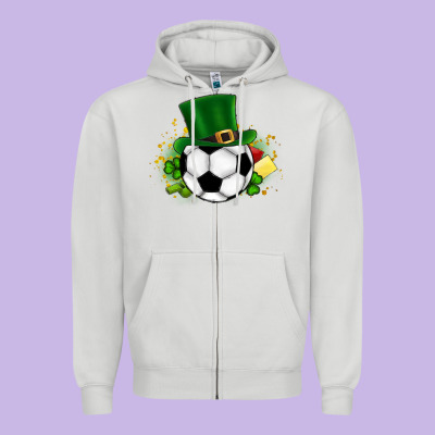 Football Ball Zipper Hoodie Designed By Cowhidedigitalart