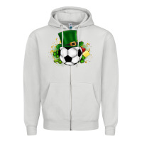 Dove Grey Football Ball Zipper Hoodie - CowhideDigitalArt