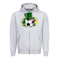 Heather Grey Football Ball Zipper Hoodie - CowhideDigitalArt
