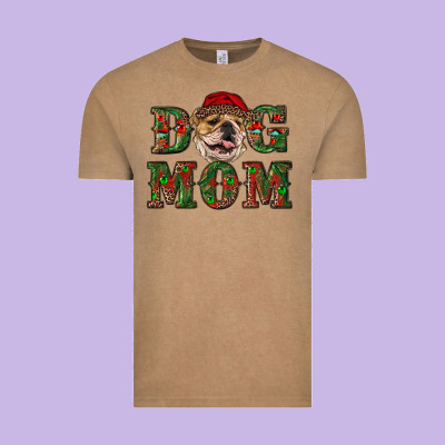 Christmas English Bulldog Mom Vintage Tee Designed By Ranaportraitstore