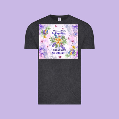 I Am Allergic To Stupidity Vintage Tee Designed By Tumblerdesignbyshophia