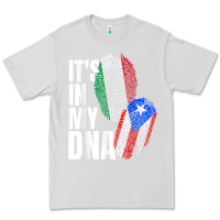 Dove Grey Italian And Puerto Rican DNA Mix Flag Heritage Gift Premium Tee - minhPixels