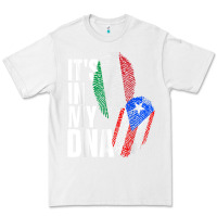 White Italian And Puerto Rican DNA Mix Flag Heritage Gift Premium Tee - minhPixels