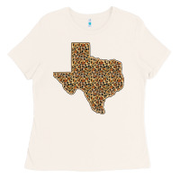 Bone Western Texas Map Leopard Pattern Ladies Tee - Bettercallsaul