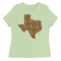 Matcha Western Texas Map Leopard Pattern Ladies Tee - Bettercallsaul