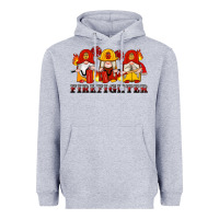 Heather Grey firefighter gnomes Heavyweight Hoodie - Artiststas