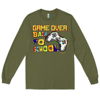 Army Green Game over back to school Long Sleeve Tee - CowGirlArtShop