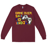 Burgundy Game over back to school Long Sleeve Tee - CowGirlArtShop