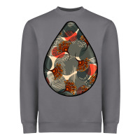 Storm african fabric pattern teardrop earrings Heavyweight Sweatshirt - BundleAndBundleShop