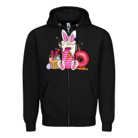 Black Easter day coffee Zipper Hoodie - CowhideDigitalArt