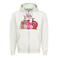 Oatmeal Heather Easter day coffee Zipper Hoodie - CowhideDigitalArt