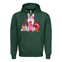 Sports Green Easter day coffee Zipper Hoodie - CowhideDigitalArt