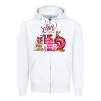 White Easter day coffee Zipper Hoodie - CowhideDigitalArt