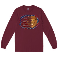 Burgundy dad the man american flag Long Sleeve Tee - Jasminsmagicworld