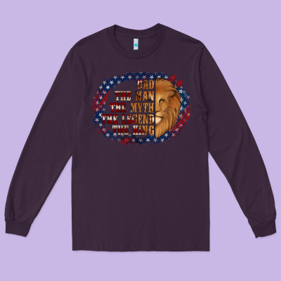 Dad The Man American Flag Long Sleeve Tee Designed By Jasminsmagicworld