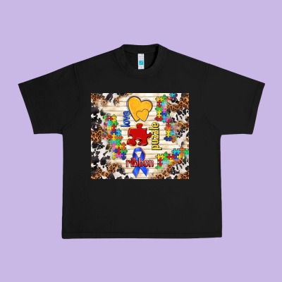 Love Puzzle Ribbon Urban Heavy Tee Designed By Tumblerdesignbyshophia