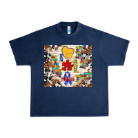 Navy love puzzle ribbon Urban Heavy Tee - TumblerDesignByShophia