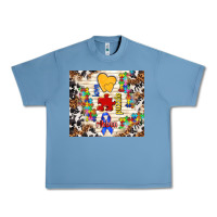 Pebble Blue love puzzle ribbon Urban Heavy Tee - TumblerDesignByShophia