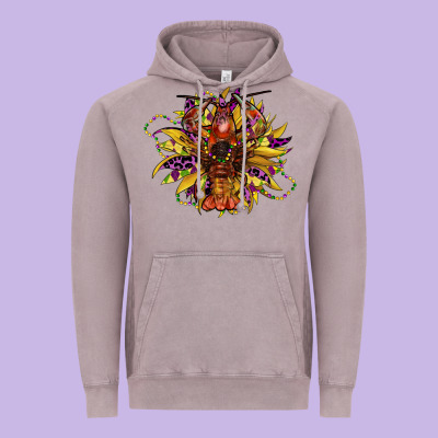 Mardi Gras Sunflower Vintage Hoodie Designed By Cowgirlartshop