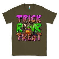 Army Green Trick Rawr Treat Classic Tee - texasbilliewilder