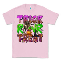 Bubblegum Pink Trick Rawr Treat Classic Tee - texasbilliewilder