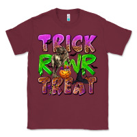 Burgundy Trick Rawr Treat Classic Tee - texasbilliewilder