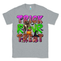 Heather Grey Trick Rawr Treat Classic Tee - texasbilliewilder