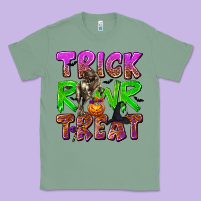 Trick Rawr Treat Classic Tee Designed By Texasbilliewilder