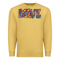 Antique Gold love sunflower usa flag leopard Premium Sweatshirt - Artiststas