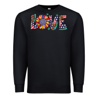 Black love sunflower usa flag leopard Premium Sweatshirt - Artiststas