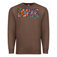 Chestnut love sunflower usa flag leopard Premium Sweatshirt - Artiststas